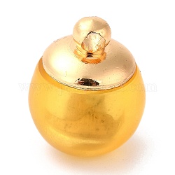 手作りランプワークペンダント  合金パーツ  香水瓶  ゴールド  22.5x18mm  穴：3mm