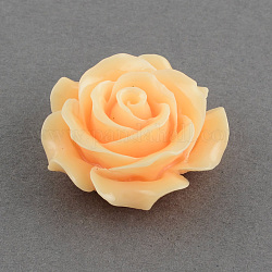 Flat Back Hair & Costume Accessories Ornaments Scrapbook Embellishments Resin Flower Rose Cabochons, Navajo White, 28x11mm