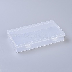 プラスチック箱  ビーズ保存容器  長方形  透明  20.4x11.4x3.6cm