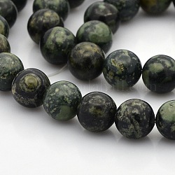 Fili naturali di perle di diaspro di kambaba, tondo, 8mm, Foro: 1 mm, circa 50pcs/filo, 15.7 pollice
