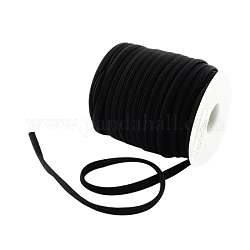 Cable de nylon suave, piso, negro, 5x3mm, alrededor de 21.87 yarda (20 m) / rollo