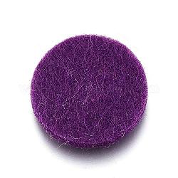 Волоконные подушечки для духа, Салфетки, плоско-круглые, фиолетовые, 22x3 мм