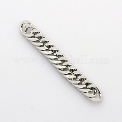 Men's Jewelry Making 201 Stainless Steel Double Link Curb Chains, Unwelded, Faceted, Stainless Steel Color, 9x7x1.4mm