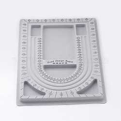 プラスチック芸術ビーズデザインボード  DIYのジュエリー用品  グレー  サイズ：約24センチ幅  33センチの長さ  1センチ、厚