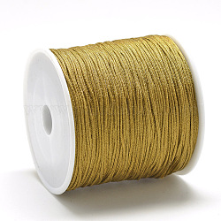 Hilo de nylon, cuerda de anudar chino, camello, 0.8mm, alrededor de 109.36 yarda (100 m) / rollo