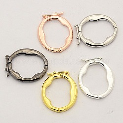 Brass Shortener Clasps, Twister Clasps, Oval Ring, Mixed Color, 21x18x2mm