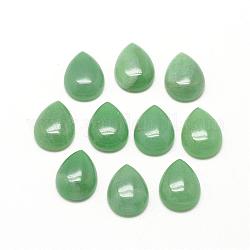 Cabochons naturales aventurina verde, lágrima, 17~18x12~13x5mm