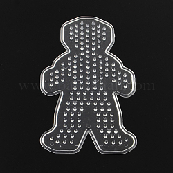 Kleiner Junge abc Kunststoff pegboards für 5x5mm DIY Sicherung Perlen verwendet, Transparent, 125x72x5 mm