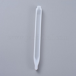 Moules de silicone de résine époxyde de stylo, moules de moulage de stylos à bille, pour bricolage stylo bougie faisant de l'artisanat, blanc, 149x13x12mm