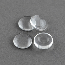 Transparent Glass Cabochons, Half Round/Dome, Clear, 11~12x3.5~4mm
