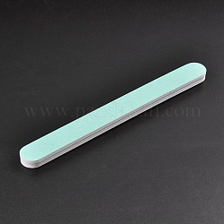 Argent plastique rectangle bâton polissage, couleur mixte, 17.8x1.8x0.8 cm