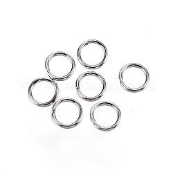 304 anelli di salto in acciaio inox, anelli di salto aperti, colore acciaio inossidabile, 5.5x0.8mm, diametro interno: 3.9mm, 20 gauge