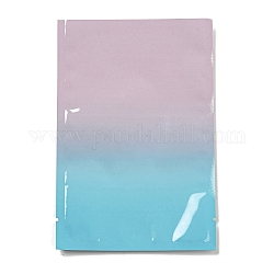 Sacs ouverts en plastique de couleur dégradée, pochette d'emballage épaisse sous vide, rectangle, colorées, 15x10x0.01 cm