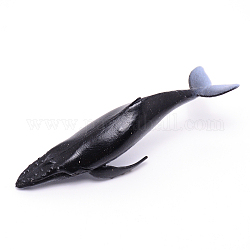 Jouets en forme de baleine tropicale artificielle en plastique, jouets animaux marins assortis, pour les enfants, noir, 88x27x23mm