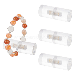 Transparent Acrylic Removable Bangle Display Stands, Column Bracelet Organizer Holder, for Jewelry Shop Showing, Clear, 5x2cm