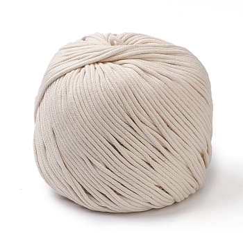Hilos de hilo de algodón, cordón de macramé, Para coser manualidades, cornsilk, 3mm, alrededor de 191.38 yarda (175 m) / rollo
