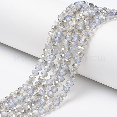 Chapelets de perles en verre électroplaqué&nbsp;EGLA-A034-J4mm-E02-1
