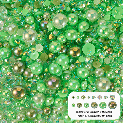 Halbrunde Cabochons aus ABS-Kunststoff&nbsp;FIND-TAC0038-08F-1
