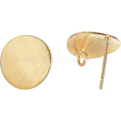 Accessoires de clous d'oreilles en laiton&nbsp;KK-BC0005-29G-1