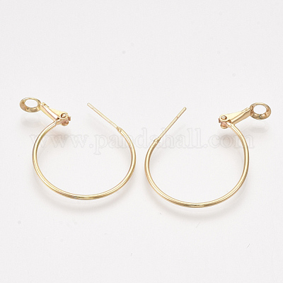 20*30mm Brass Rectangle Earring Hoops Wholesale Hoop Earring Findings 20pcs 