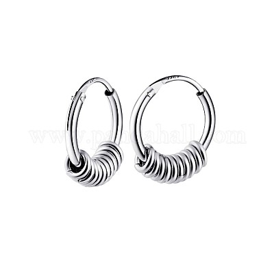 Orecchini a Cerchio Ovali 5 cm in Argento 925 Rodiato – Aka Gioielli