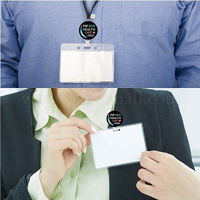 Creatcabin porta badge con ID clip per infermiere carta di nome tag modello  di cuore porta