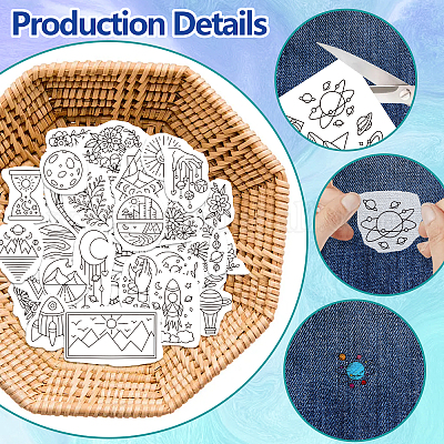 Shop GLOBLELAND 70Pcs Flowers Pattern Water Soluble Hand Sewing Stabilizers  Celestial Stick and Stitch Embroidery Designs Paper for Fabric Embroidery  Stitch Practice Embroidery Patterns Transfers 4 Sheets for Jewelry Making -  PandaHall Selected