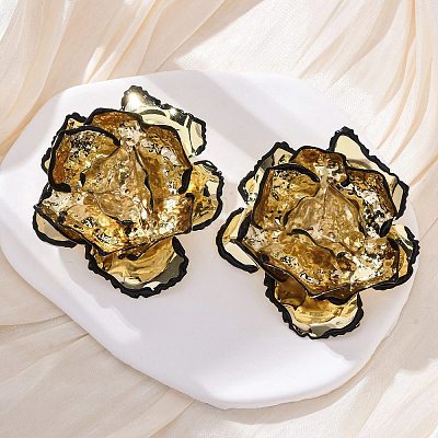 Orecchini in lega e ferro&nbsp;LS-EJEW-M075-05G-1