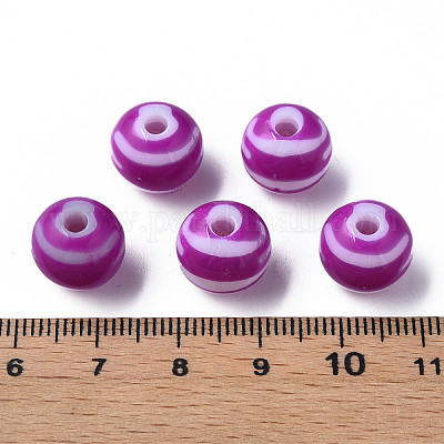 Undurchsichtig gestreifte Acrylperlen&nbsp;LS-MACR-S373-27A-02-1