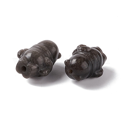 Natürliche silberne Obsidianperlen&nbsp;G-G859-13-1