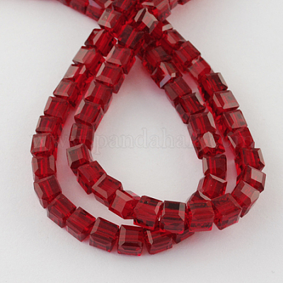 Chapelets de perles en verre&nbsp;GLAA-R041-6x6mm-02-1