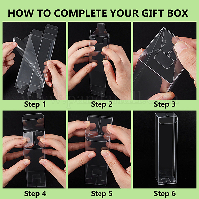 Rechteckige PVC-Verpackungsboxen&nbsp;CON-WH0099-30B-1
