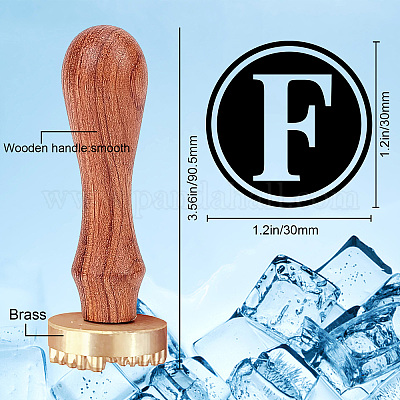 CRASPIRE B Letter Ice Stamp Wood Handle Wax Seal Stamp