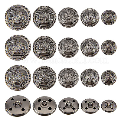 Wholesale OLYCRAFT 50Pcs Metal Blazer Buttons Vintage Shank Buttons Half  Round Shaped 4-Hole Metal Button Set 15mm 18mm 20mm 22mm 24mm for Blazer  Suits Coats Uniform and Jacket - Antique Bronze 