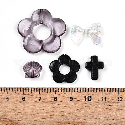 Perles acryliques transparentes et opaques&nbsp;TACR-T028-26A-1