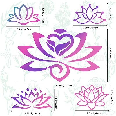 Wholesale GORGECRAFT 6.3 Inch Flower Metal Stencil Flower Leaves Stencils  Dies Cuts Stainless Steel Floral Painting Reusable Templates Journal Tool  for Painting 