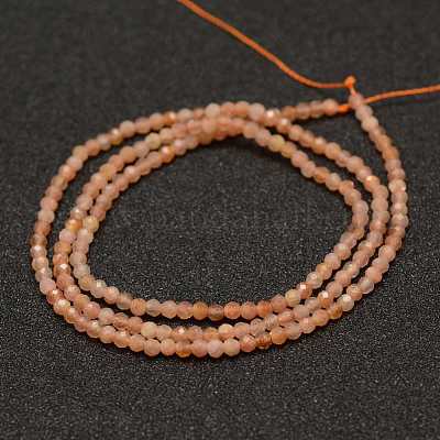 Natürliche sunstone Perlen Stränge&nbsp;G-K182-2mm-13-1