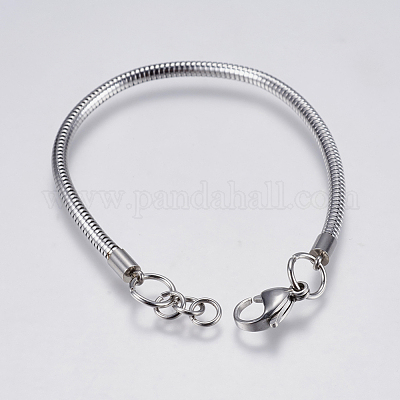 Wholesale 304 Stainless Steel Round Snake Chain Bracelet Making Pandahall Com