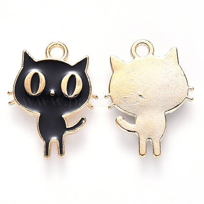 合金エナメルチャーム 猫の形 ライトゴールド ブラック 19x14x2mm 穴 1 8mmの通販 Jp Pandahall Com 合金エナメルチャーム 猫の形 ライトゴールド ブラック 19x14x2mm 穴 1 8mmの通販 Jp Pandahall Com