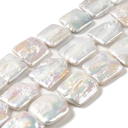 Fili di perle di keshi di perle barocche naturali PEAR-E016-010-1