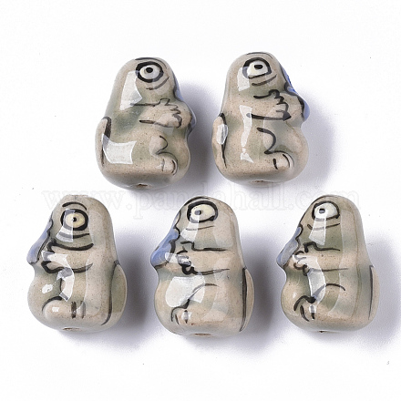 Perles en porcelaine manuelles PORC-N004-108-1
