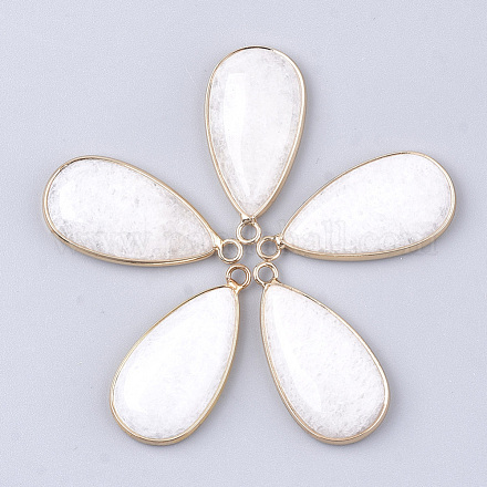 Natural White Jade Pendants G-S344-51G-1
