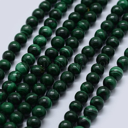 Chapelets de perles en malachite naturelle G-F571-27AB2-6mm-1