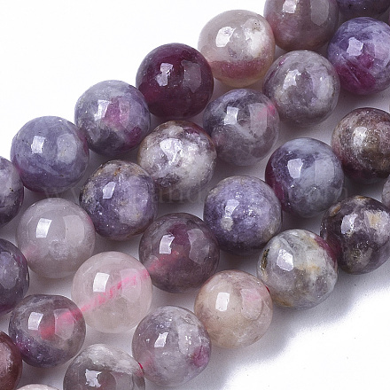 Brins de perles de tourmaline rouge violet naturel G-N327-02A-01-1