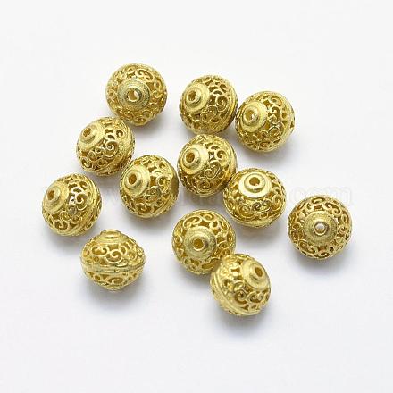 Perles filigranées en laiton KK-K186-83C-RS-1