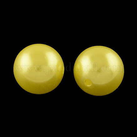 Perles rondes en plastique ABS d'imitation perle OACR-R053-29-1