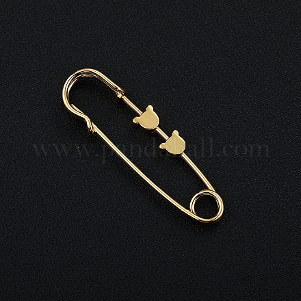 Alloy Safety Pin Brooches BUTT-PW0001-008B-1