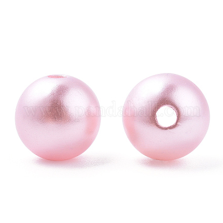 Perline di perle imitazione plastica abs verniciate a spruzzo OACR-T015-05C-17-1