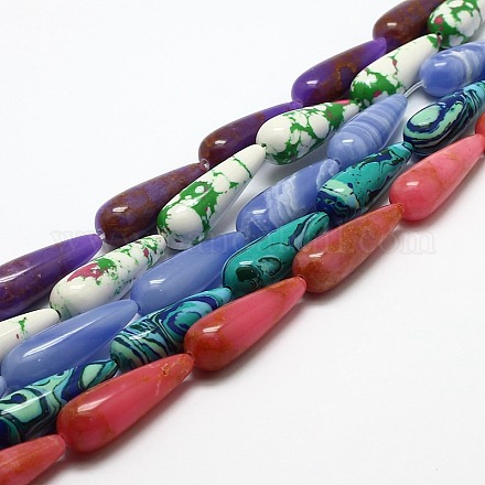 Chapelets de perles en turquoise synthétique TURQ-I003-B-1