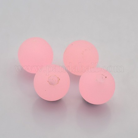 Frosted Opaque Acrylic Round Beads FACR-M002-8mm-03-1